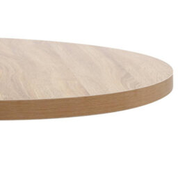 Berkfield Bistro Table Light Brown 80 Cm Mdf - thumbnail 4
