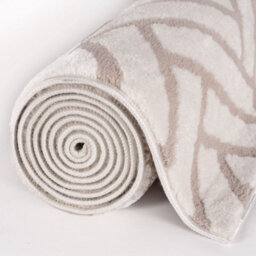 The Rugs Loft Beige And Ivory Herringbone Living Room Area Rug And Runners Soft Pile - thumbnail 8
