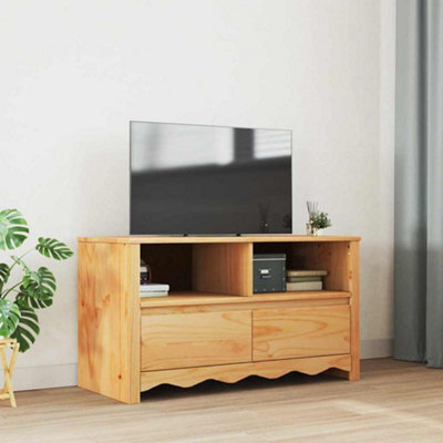 "Berkfield Tv Cabinet ""drammen"" 99X43X55 Cm Solid Wood Pine" - image 1