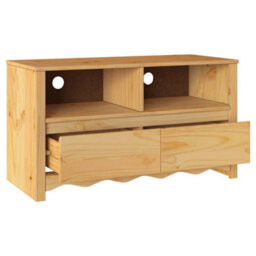"Berkfield Tv Cabinet ""drammen"" 99X43X55 Cm Solid Wood Pine" - thumbnail 5