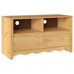 "Berkfield Tv Cabinet ""drammen"" 99X43X55 Cm Solid Wood Pine" - thumbnail 2