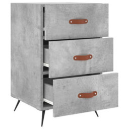 Berkfield Bedside Cabinet Concrete Grey 40X40X66 Cm Engineered Wood - thumbnail 5