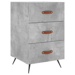 Berkfield Bedside Cabinet Concrete Grey 40X40X66 Cm Engineered Wood - thumbnail 2