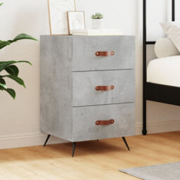 Berkfield Bedside Cabinet Concrete Grey 40X40X66 Cm Engineered Wood - thumbnail 1