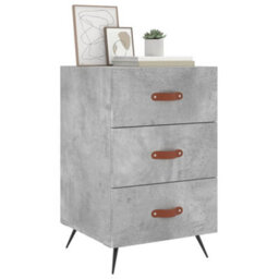 Berkfield Bedside Cabinet Concrete Grey 40X40X66 Cm Engineered Wood - thumbnail 4