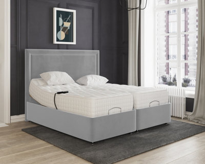 Hampton Electric Adjustable Bed Upholstered Velvet Fabric 3Ft Pocket Sprung Mattress - image 1