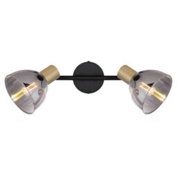 Luminosa Lighting Luminosa Jay Twin Ceiling Spotlight Black Glass Shade 2X E14 - thumbnail 4