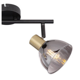 Luminosa Lighting Luminosa Jay Twin Ceiling Spotlight Black Glass Shade 2X E14 - thumbnail 5