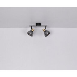 Luminosa Lighting Luminosa Jay Twin Ceiling Spotlight Black Glass Shade 2X E14 - thumbnail 6
