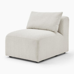 Furniturebox Uk Drift Cream Boucle Armless Armchair For Modular Sofa - thumbnail 3