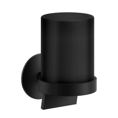 Smedbo Frosted Glass Soap Dispenser With Self Adhesive Wall Mount - image 1