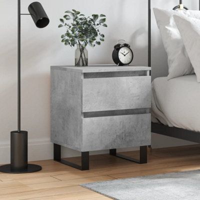 Berkfield Bedside Cabinet Concrete Grey 40X35X50 Cm Engineered Wood - image 1