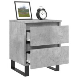 Berkfield Bedside Cabinet Concrete Grey 40X35X50 Cm Engineered Wood - thumbnail 4