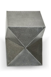 Orsina Modern Design Inverted Triangular Stool, Antique Zinc Finish Luxury Stool For Outdoor Patio, Kitchen Stool - thumbnail 4