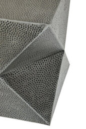 Orsina Modern Design Inverted Triangular Stool, Antique Zinc Finish Luxury Stool For Outdoor Patio, Kitchen Stool - thumbnail 5