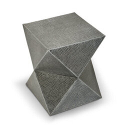 Orsina Modern Design Inverted Triangular Stool, Antique Zinc Finish Luxury Stool For Outdoor Patio, Kitchen Stool - thumbnail 1