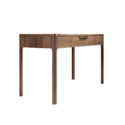 Angel Cerda Elegant Walnut Dressing Table With Marble-Look Glass Top - thumbnail 6