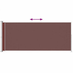 Berkfield Patio Retractable Side Awning 180X500 Cm Brown - thumbnail 3