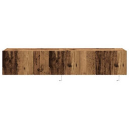 Berkfield Modern Tv Wall Cabinets With Led Lights 2 Pcs Old Wood 80X35X31 Cm - thumbnail 8