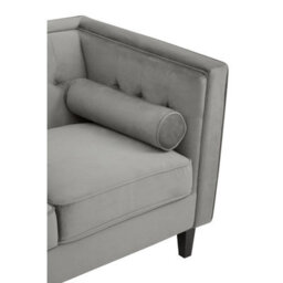 Orsina Refined 3 Seat Grey  Velvet Sofa, Velvet Upholstered Mid Century Sofa, Contemporary Sofa For Livingroom - thumbnail 7