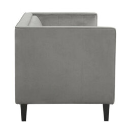 Orsina Refined 3 Seat Grey  Velvet Sofa, Velvet Upholstered Mid Century Sofa, Contemporary Sofa For Livingroom - thumbnail 3