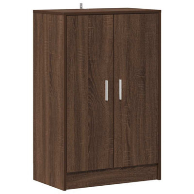 Berkfield Elegant Shoe Cabinet Brown Oak 60X35X92 Cm Engineered Wood
