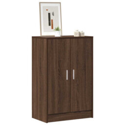 Berkfield Elegant Shoe Cabinet Brown Oak 60X35X92 Cm Engineered Wood - thumbnail 3