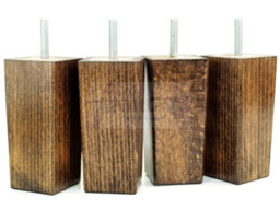 L&F 4X Replacement Furniture Legs Solid Wood 110mm High Sofas Chairs Settee Cabinets Legs M10 Tsp2055 - thumbnail 3
