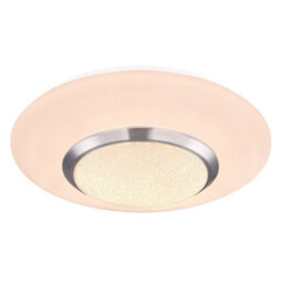 Luminosa Lighting Luminosa Candida Decorative Flush Ceiling Light White 1X Rgbw Led Dimmable 3000K Remote Control