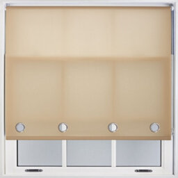 Made To Measure Daylight Roller Blind With Big Round Eyelets - (W)240Cm X (L)165Cm Cappuccino By Furnished - thumbnail 1