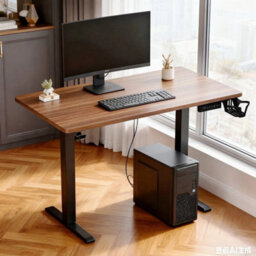 Electric Sit Stand Desk 120X60Cm, Includes Headphone Holder, Cup Holder - thumbnail 1