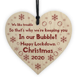 Red Ocean In Our Bubble Funny Quarantine Lockdown Gift Christmas Bauble Keepsake