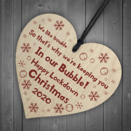 Red Ocean In Our Bubble Funny Quarantine Lockdown Gift Christmas Bauble Keepsake - thumbnail 6