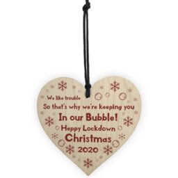 Red Ocean In Our Bubble Funny Quarantine Lockdown Gift Christmas Bauble Keepsake - thumbnail 5
