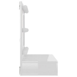 Berkfield Mirror Cabinet With Led High Gloss White 60X31.5X62 Cm - thumbnail 6