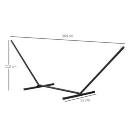 Outsunny 3.6M Long Metal Hammock Stand Frame Replacement Garden Outdoor Patio - thumbnail 3