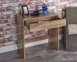 Oak Wooden Dressing Table Vanity Computer Desk Bedroom Furniture Office Drawer - thumbnail 3