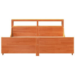 Berkfield Bed Frame Without Mattress Wax Brown 180X200 Cm Super King Solid Wood Pine - thumbnail 4