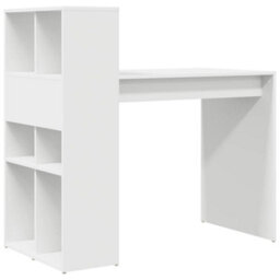 Berkfield Modern Writing Desk White Engineered Wood Medium Storage Writing Desk - thumbnail 7