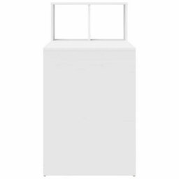 Berkfield Modern Writing Desk White Engineered Wood Medium Storage Writing Desk - thumbnail 6