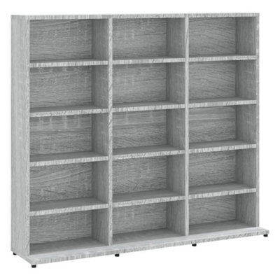 Vidaxl Cd Cabinet Grey Sonoma 102X23X89.5 Cm Engineered Wood - image 1
