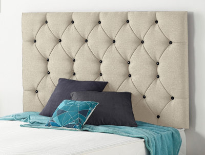 Somnior Beds Somnior  2Ft6 Premier Small Single 32 Inches Tweed Natural Headboard With Wooden Struts