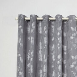 Unknown 16-19mm Fenton Extendable Eyelet Metal Curtain Pole Set Brushed Silver 120-210Cm - thumbnail 2