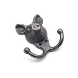 Oakcrafts - Antique Cast Iron Novelty Pig Coat Hook - 110mm X 100mm - thumbnail 3