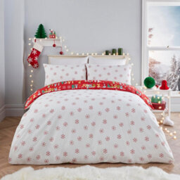 Fusion Santas Little Helper Text Crazy Festive Print Duvet Cover Set - thumbnail 5