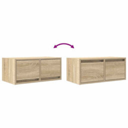 Berkfield Tv Cabinet Sonoma Oak 60X31X25.5 Cm Engineered Wood - thumbnail 9