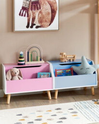 Beliani  Toy Box Casper 43 Cm Blue - thumbnail 2