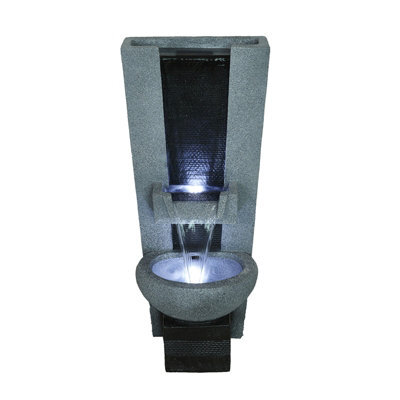 Outdoor Living UK Solar Dumfries Cascade Contemporary Water Feature With Cover