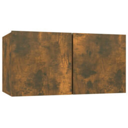 Berkfield 7 Piece Tv Cabinet Set Smoked Oak Engineered Wood - thumbnail 5