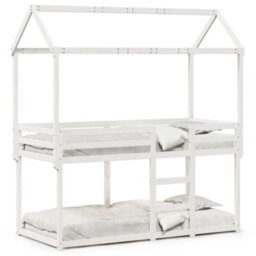 Berkfield Bunk Bed Without Mattress White 80X200 Cm Solid Wood Pine - thumbnail 2